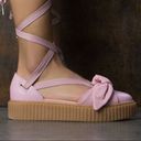 Puma FENTY X  Leather Bow Accents Mules Size 8 Photo 7