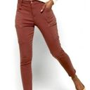 Pistola NEW  Women's Zip Pocket Hannah Cargo Skinny Moto Jeans Burgundy, 25 Photo 0