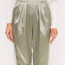 Pretty Little Thing Sage Green Shannon Satin Cropped Joggers Photo 1