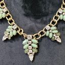 The Loft  Women's Green & Crystal Beaded with Lobster Clasp Statement Necklace Photo 3