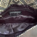 MMS Black Tan Tribal Vegan Leather Casual Clutch Purse Minimalist Sleek‎ Classic Photo 5