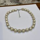 Talbots Beautiful Signed  Silver Tone / Faux Pearl Necklace Adjustable Length Photo 0