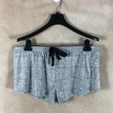 Bebe  Women's Gray/Silver Allover Printed Sleep Shorts, Small Photo 2