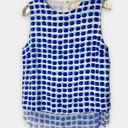 Kate Spade  Top Medium Layered Sleeveless Silk Island Stamps Print‎ Colorful Photo 1