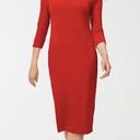 Chico's NEW NWT  Red Cutout Classic 3/4 Sleeve Dress Photo 0