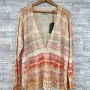 ALLSAINTS  Marea Tie Dye Cardigan Sweater Merino Wool Rainbow Pink Cream New M Photo 3