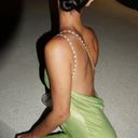 Meshki Green Backless Dress Photo 2