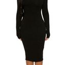 Naked Wardrobe  Bodycon Double Lined Snatching Sexy Designer Black Dress NWT Lg Photo 0