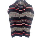 CHAPS Vintage  sweater vest western boho southwest black size medium Photo 1