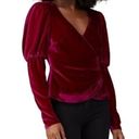 Cinq à Sept Rent the runway sz small cinq a sept pink Theo velvet top v-neck elegant blouse Photo 2