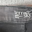 Terra & Sky  Jeans Womens 26W Petite Distressed Grey High Rise Skinny Jeans NEW Photo 3