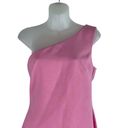 Likely  Helena One Shoulder Bodycon Dress Front Slit Pink Size 6 Photo 4