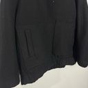 ZARA NWT  Black Wool Blend Oversized Bomber Jacket Size Small Photo 3