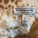 St. John  Sport Leopard Print Florentine Scroll Cheetah y2k Straight Leg Pants 2 Photo 2