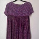 Matilda Jane  purple floral layered shirt sleeve top size M Photo 6