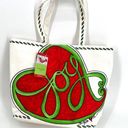 Brighton NWT  Love & Joy Canvas Tote Bag Christmas Holiday Limited Edition Photo 0