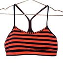 Lululemon  sports flow Y sports bra. Orange & blue stripes. Sea stripes color. Photo 3