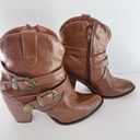 Roper Women’s Cowgirl Boots Size 8 Brown Faux Leather Heeled Western Buckle Photo 1