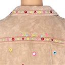 Chico's CHICO’s 100% Suede Leather jacket w/colorful embellishments. Size “3”=XL/16.VGUC Photo 6