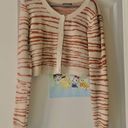 4S13NNA ZEBRA PRINT BUTTON DOWN  crop CARDIGAN Photo 1