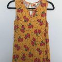 Modcloth  Floral Rose Mustard Yellow Tank Top Photo 1