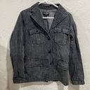 Polo  jeans co. Black denim button down jacket size medium Photo 0