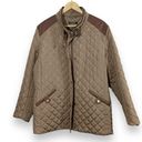 Ralph Lauren Lauren  Quilted Puffer Faux Leather Jacket Photo 2