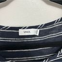 Vince  100% Linen Tank Dress in Navy Blue with White Stripes - Size L Photo 4