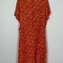 Lane Bryant Designs  Orange Floral Maxi Dress Size 28 Photo 13