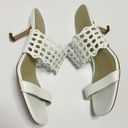 Ann Taylor  White Wicker Rounded Toe Heel Photo 3