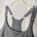 New Balance  Racerback Tank Top Large Sleeveless Athletic Gray Silver Workout Photo 1