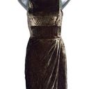 Reformation  Bronze Velvet Mini Dress Size Small Photo 0