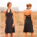 Patagonia Dress Morning Glory Halter Open Tie Back Knee Length A-line Blue S Photo 9