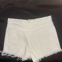 Hudson Jeans Lori High-Rise White Cutoff Frayed Denim Jean Shorts 28 Button Fly Photo 4