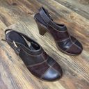 Tommy Hilfiger 90's Patchwork Clogs Tommy Vintage Shoes Slingback Brown Buckle Heel 8.5 Photo 12