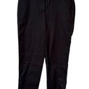 Talbots  Women’s The Perfect Cropped Pants Size 12 Black Solid Cotton Spandex Photo 0