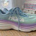 Hoka One One Bondi 8 Airy Blue Sunlit Ocean Road Photo 1