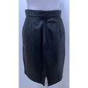 EXPRESS Vintage Limited  100% Leather Black Midi Skirt Photo 2