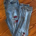 Gypsy Warrior High rise, flannel patched skinny jean Photo 0