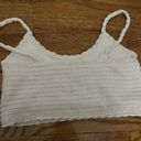 Aerie White Crochet Tank Photo 1