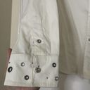 St. John  Sport Ivory White button down collared shirt eyelet hardware size small Photo 4