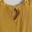 indigo. Rose Mustard Yellow Boho Crochet Lace Dress Size XL Gauzy Sleeveless Photo 5