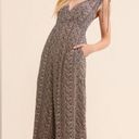 Anthropologie Anthro Bila 77 Camden boho rayon wide leg v neck jumpsuit large Photo 7