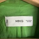 Mango Linen Blazer Lapel collar Green size XXL Photo 3