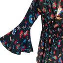 Cleobella  Mini Dress Black Floral Ruffles Photo 1