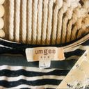 Umgee  striped babydoll top with lace sleeves and detailing. Size:L Photo 4