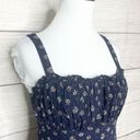 Trixxii Navy Blue Floral Mini Sun Dress Size Medium Photo 2