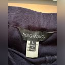 Ming Wang  Dress Pants Large Navy Knit Pull On Elastic High Waist Stretch Pants Photo 2