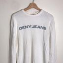 DKNY  jeans ribbed cotton crew neck ladies pullover sweater size large Photo 1