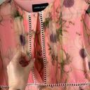 Cynthia Rowley  Pink Poppy Organza Floral Dress Photo 4